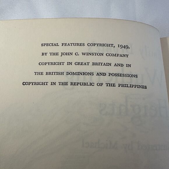 Wuthering Heights 1949 Emily Bronte Hardcover - Picture 3 of 12